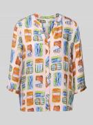 Milano Italy Langarmbluse aus reiner Viskose in Rot, Größe 36