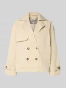 B.Young Trenchcoat mit Ärmelriegeln Modell 'AMONA' in Ecru, Größe 34