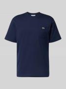 Lacoste Regular Fit T-Shirt aus reiner Baumwolle in Blau, Größe L