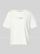 Tom Tailor Relaxed Fit T-Shirt aus reiner Baumwolle in Offwhite, Größe...