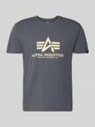 Alpha Industries T-Shirt mit Label-Detail Modell 'BASIC' in Dunkelgrau...