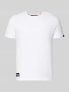 Alpha Industries T-Shirt mit Label-Patch in Weiss, Größe L