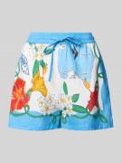 Seafolly Shorts aus Leinen-Mix in Blau, Größe L
