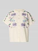 LOLLYS LAUNDRY Regular Fit Bluse mit Stitchings Modell 'Mya' in Offwhi...