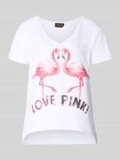 miss goodlife T-Shirt mit Motiv-Print Modell 'Flamingo Love Me' in Wei...