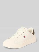 Tommy Jeans Low Top Sneaker aus echtem Leder in Weiss, Größe 36