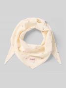 OH APRIL Schal aus reiner Viskose mit Logo-Patch Modell 'Nevi' in Offw...