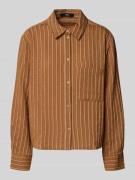 Mango Hemdbluse mit Strasssteinbesatz Modell 'PUNA' in Camel, Größe L