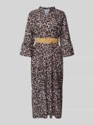 ZABAIONE Midikleid mit Gürtel Modell 'Ol44ivi' in Black, Größe L