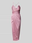 V by Vera Mont Abendkleid in Wickel-Optik in Rosa, Größe 44