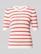 Vila Strickshirt mit Rundhalsausschnitt Modell 'DALO' in Rot, Größe L