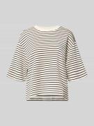 Jake*s Casual Boxy Fit Sweatshirt mit 1/2-Arm in Ecru, Größe L