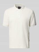 ARMANI EXCHANGE Regular Fit Poloshirt mit Strukturmuster in Weiss, Grö...