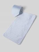 Prince Bowtie Krawatte und Einstecktuch im Set aus Seide in Bleu, Größ...