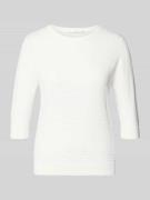 Lanius Strickpullover mit 3/4-Arm in Offwhite, Größe 34