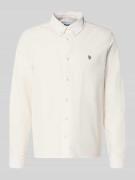 REVIEW Regular Fit Freizeithemd mit Button-Down-Kragen in Offwhite, Gr...