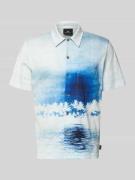 PAUL SMITH Casual Fit Freizeithemd im Allover-Look in Marine, Größe L