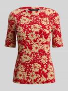 Lauren Ralph Lauren Regular Fit T-Shirt aus Baumwoll-Mix in Rostrot Me...