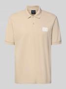 ARMANI EXCHANGE Regular Fit Poloshirt mit Knopfleiste in Sand, Größe L
