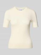 Lacoste Regular Fit Strick-Shirt aus reiner Wolle in Offwhite, Größe 3...