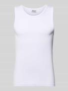 JAKE*S STUDIO MEN Skinny Fit Tanktop in Ripp-Optik in Weiss, Größe L