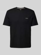 BOSS T-Shirt mit Label-Stitching in Black, Größe M