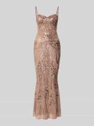V.M. Abendkleid mit Pailletten in Hazel, Größe 34
