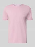 Fynch-Hatton T-Shirt mit Rundhalsausschnitt und Label-Stitching in Hel...