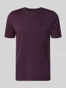 Fynch-Hatton T-Shirt mit Rundhalsausschnitt und Label-Stitching in Aub...