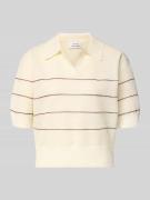 OPUS Strickshirt aus Viskose-Mix mit Polokragen Modell 'Pringi' in Ecr...