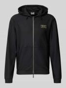 EA7 Emporio Armani Regular Fit Sweatjacke mit Logo-Patch in Black, Grö...