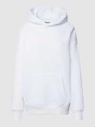 REVIEW Basic Hoodie mit Logo in Weiss, Größe L
