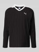 PUMA PERFORMANCE Relaxed Fit Polo-Longsleeve mit Label-Stitching in Bl...