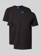 Hugo Blue Regular Fit T-Shirt-Set aus Baumwoll-Mix Modell 'NAOLO' im 2...