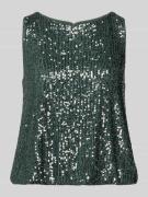V by Vera Mont Top mit Pailletten und Rundhalsausschnitt in Gruen, Grö...