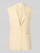 Jake*s Cocktail Weste mit Reverskragen und Knopfverschluss in Hellgelb...