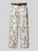 Christian Berg Woman Culotte aus Leinen-Baumwoll-Mix mit Gürtel in Sch...