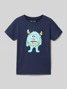 Blue Seven T-Shirt mit Rundhalsausschnitt und Motiv-Print in Marine, G...