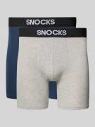 Snocks Boxershorts mit elastischem Label-Bund in Dunkelblau, Größe L