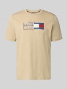 Tommy Hilfiger Regular Fit T-Shirt aus reiner Baumwolle in Beige, Größ...