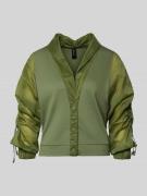 Marc Cain Relaxed Fit Leichte Jacke im Material-Mix in Oliv, Größe 34