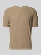 Marc O'Polo Regular Fit T-Shirt aus Baumwoll-Leinen-Mix in Beige, Größ...