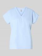 Soyaconcept T-Shirt mit V-Ausschnitt Modell 'DERBY' in Hellblau, Größe...