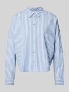 Marc O'Polo Relaxed Fit Hemdbluse aus reiner Baumwolle in Hellblau, Gr...