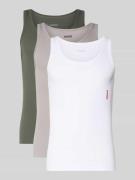 HUGO Regular Fit Tank Top 3er-Pack aus reiner Baumwolle in Mittelgrau,...