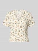 Jake*s Casual Slim Fit Bluse aus reiner Viskose in Beige, Größe 42