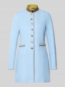 WHITE LABEL Regular Fit Mantel aus Viskose-Mix mit Stehkragen in Bleu,...