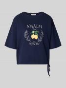 Christian Berg Woman Relaxed Fit T-Shirt mit Logo-Print in Dunkelblau,...