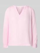 Lanius Regular Fit Tunikabluse aus Ramie in Rosa, Größe 36