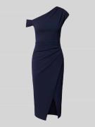 Lipsy Slim Fit Kleid in asymmetrischem Design in Marine, Größe 34